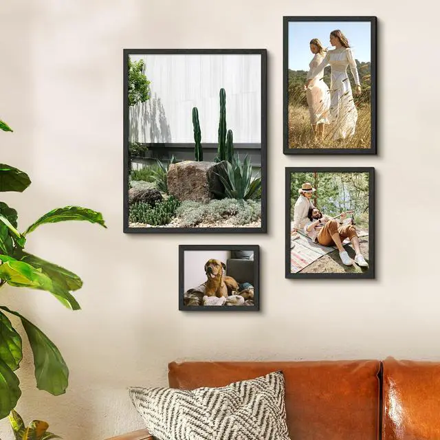 Alt view image 2 of 7 - upsimples Black 8x10 Picture Frame, Wall Gallery Photo Frame with Engineered Wood, 1 Pack