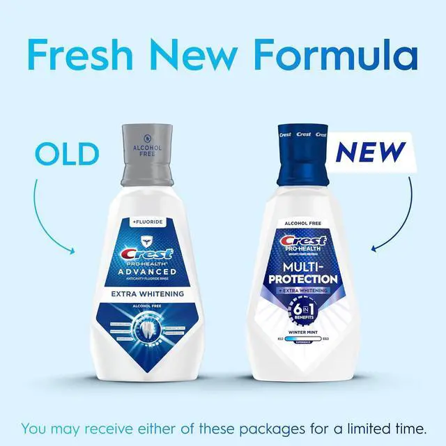 Alt view image 4 of 6 - Crest Pro-Health Advanced Mouthwash, Alcohol Free, Extra Whitening, Energizing Mint Flavor, 946 mL 32 fl oz