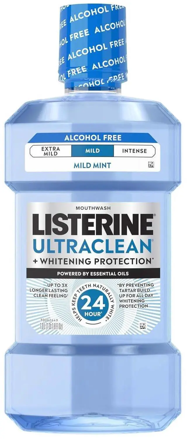 Main image of Listerine Ultraclean Alcohol-Free Mouthwash Mild Mint 33.8 fl oz / 1L