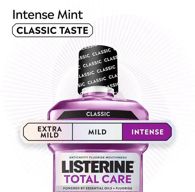 Alt view image 4 of 6 - Listerine Total Care Anticavity Mouthwash, Intense Mint, 8.5 fl oz / 250 mL