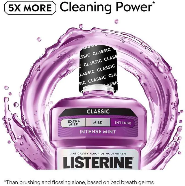 Alt view image 6 of 6 - Listerine Total Care Anticavity Mouthwash, Intense Mint, 8.5 fl oz / 250 mL