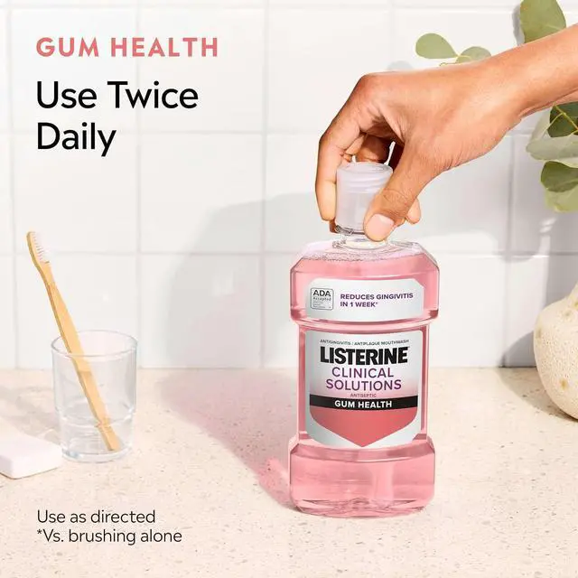 Alt view image 7 of 7 - Listerine Clinical Solutions Gum Health Mouthwash 16.9 fl oz / 500 mL