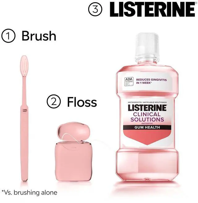 Alt view image 2 of 7 - Listerine Clinical Solutions Gum Health Mouthwash 16.9 fl oz / 500 mL