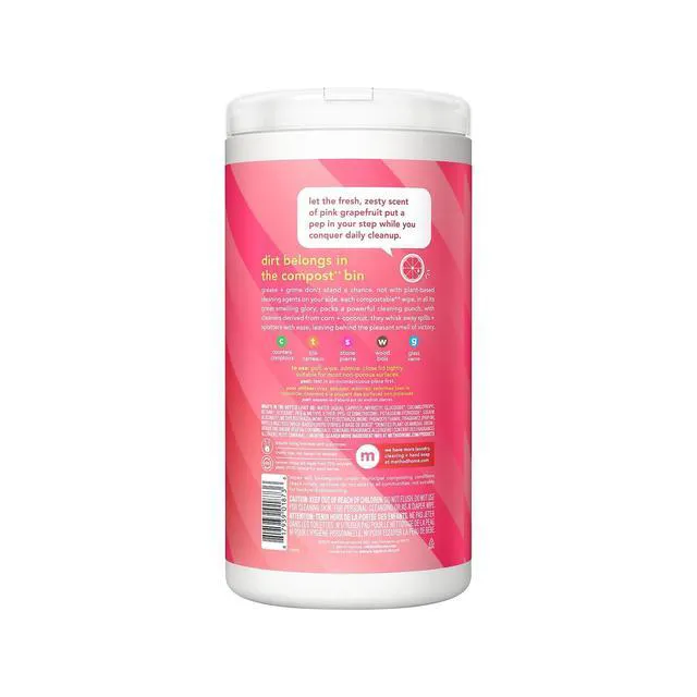 Alt view image 2 of 4 - Method Pink Grapefruit All-Purpose Cleaning Wipes, 70 Count