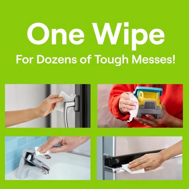 Alt view image 2 of 6 - Seventh Generation Multi-Surface Cleaning Wipes, Garden Mint Scent, 35 Wipes, Cuts Grease & Grime