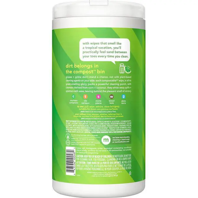 Alt view image 3 of 6 - Method All Purpose Cleaning Wipes, Lime & Sea Salt, 70 CT