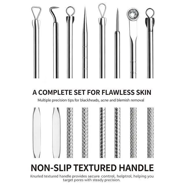 Alt view image 6 of 7 - Blackhead Remover, Pimple Comedone Extractor Tool - Best Acne Removal Kit