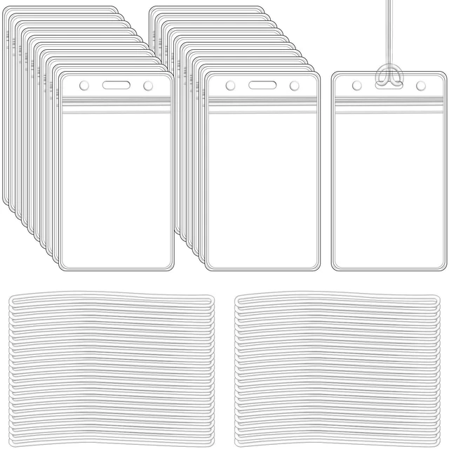 Main image of 10 Pack Luggage Bag Tag Holders with 10 Pack Luggage Loops Straps