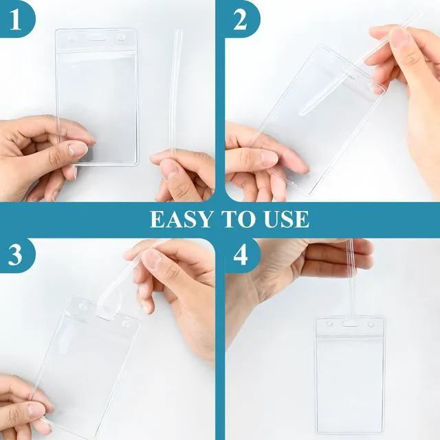 Alt view image 3 of 7 - 10 Pack Luggage Bag Tag Holders with 10 Pack Luggage Loops Straps