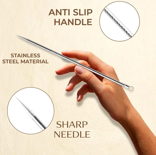 Alt view image 2 of 7 - 2 Pcs Pimple Popper Tool, Blackhead Remover, Comedone Extractor for Acne