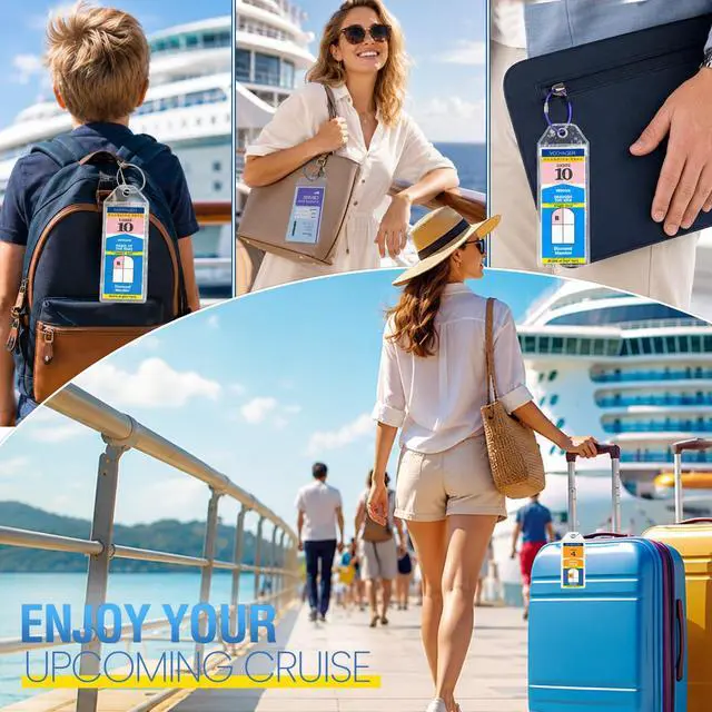 Alt view image 7 of 7 - Cruise Luggage Tag Holders 6-Pack, Cruise Essentials 2026