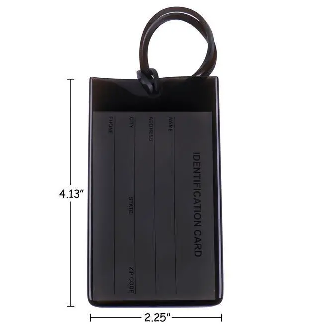 Alt view image 5 of 5 - AI-DEE Flexible Travel Luggage Tags 2-Pack - Name ID Labels Set for Suitcases