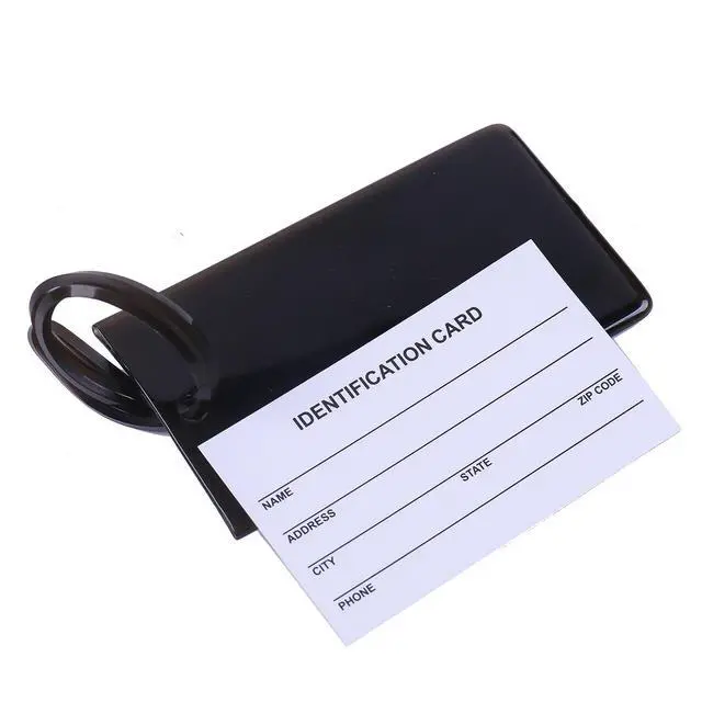 Alt view image 3 of 5 - AI-DEE Flexible Travel Luggage Tags 2-Pack - Name ID Labels Set for Suitcases