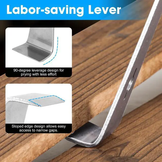 Alt view image 6 of 7 - 3-In-1 10IN Pry Bar Crowbar for Prying, Scraping, Lifting, Pulling