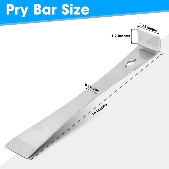 Alt view image 3 of 7 - 3-In-1 10IN Pry Bar Crowbar for Prying, Scraping, Lifting, Pulling