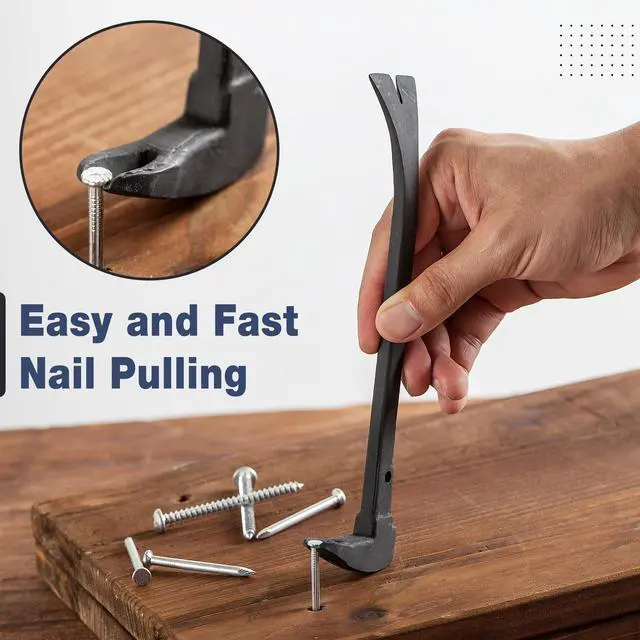 Alt view image 3 of 6 - Bates- Cats Paw Nail Puller, 8-Inch, Pry Bar, Mini Pry Bar, Small Pry Bar, Flat Pry Bar, Pry Bars, Tool Pry Bar, Hammer Pry Bar, Crowbar, Mini Crowbar, Crowbar Tool, Nail