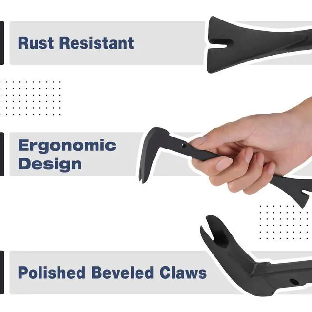 Alt view image 4 of 6 - Bates- Cats Paw Nail Puller, 8-Inch, Pry Bar, Mini Pry Bar, Small Pry Bar, Flat Pry Bar, Pry Bars, Tool Pry Bar, Hammer Pry Bar, Crowbar, Mini Crowbar, Crowbar Tool, Nail