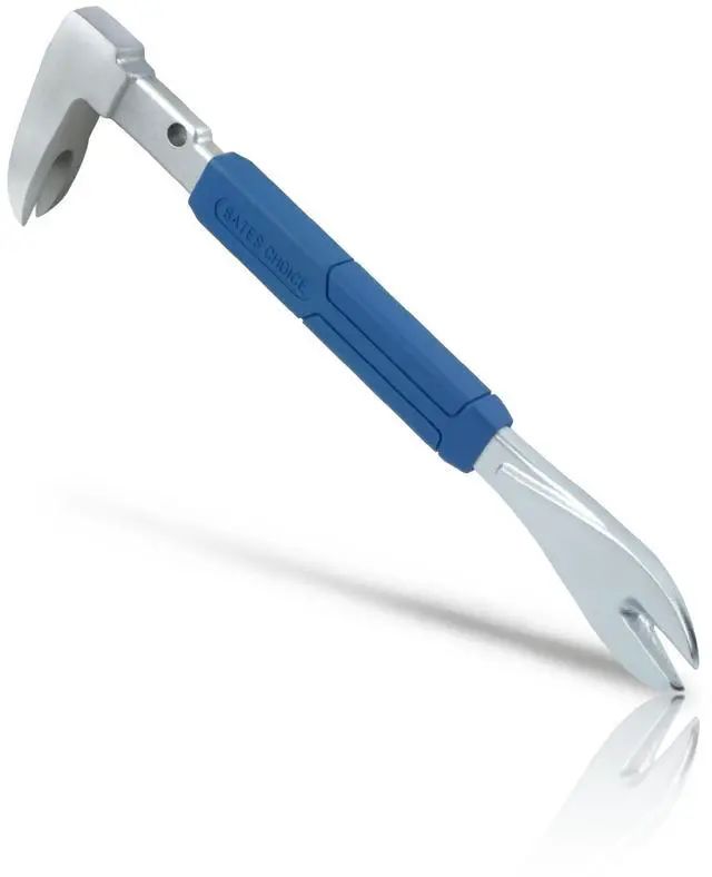 Main image of Bates Cats Paw Nail Puller Tool, 8-Inch Small Pry Bar, Forged Steel Construction with No-Slip Cushion Grip, Crowbar for Home Remodeling, Woodworking and Precision Tasks