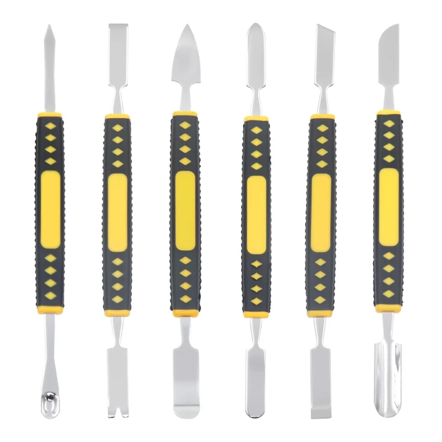 Alt view image 6 of 6 - Metal Crowbar Dual-Ends Set, Spudger Pry Opening Repair Tools Kit