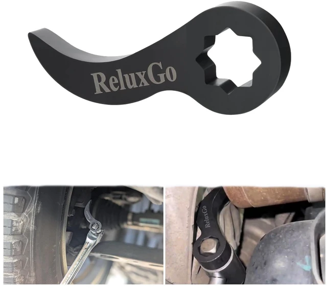 Main image of ReluxGo Pry Bar Wrench Adaptor Head, Ratchet Pry Bar Attachment 1/2" D 8pt (Square) Profile, Crowbar Adapter Head Tool, Adjustable Angle Head Pry Bar Fits 1/2 Ratchet for