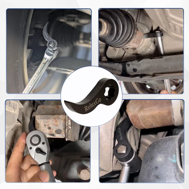 Alt view image 6 of 6 - ReluxGo Pry Bar Wrench Adaptor Head, Ratchet Pry Bar Attachment 1/2" D 8pt (Square) Profile, Crowbar Adapter Head Tool, Adjustable Angle Head Pry Bar Fits 1/2 Ratchet for