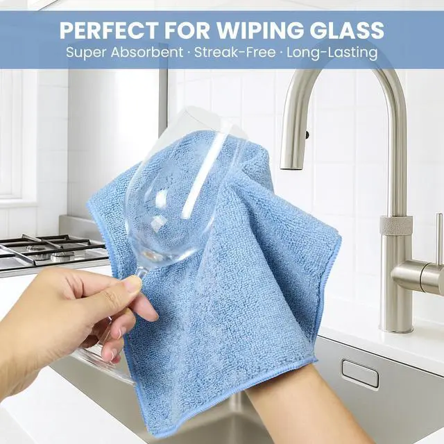 Alt view image 4 of 7 - SIFANGKE Microfiber Cleaning Cloth and Rags, 12 Pack Assorted Colorful Reusable Towels for Car, Kitchen, Bathroom, Housekeeping and Household Cleaning, 11.8" x 11.8"