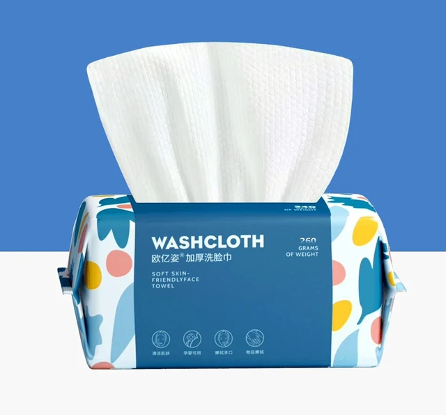 Main image of 100 Count Disposable Face Towel,Thickening Ultra Soft Washcloths,Lint-free cotton dry wipes Multi-Purpose for Skin Care,Facial Cotton Tissue,Make-up Wipes,Face Wipes and