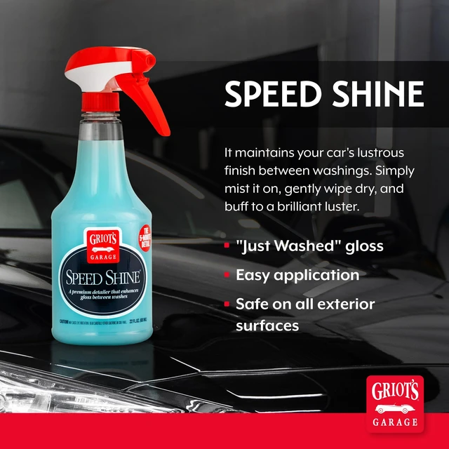 Alt view image 6 of 6 - Griot's Garage Speed Shine 22 oz Quick Detailer for Car Detailing, All Exterior Surfaces, Trim and Wheels, Provides a Glossy Finish, Model 10950