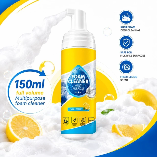 Alt view image 3 of 6 - DOUNIU 4-in-1 Multi Enzyme Foam Cleaner, All-Purpose Deep Cleaning Spray, Powerful & Multipurpose Car Interior Foam Cleaners for Car Interior, Kitchen Grease, Bathroom Ti