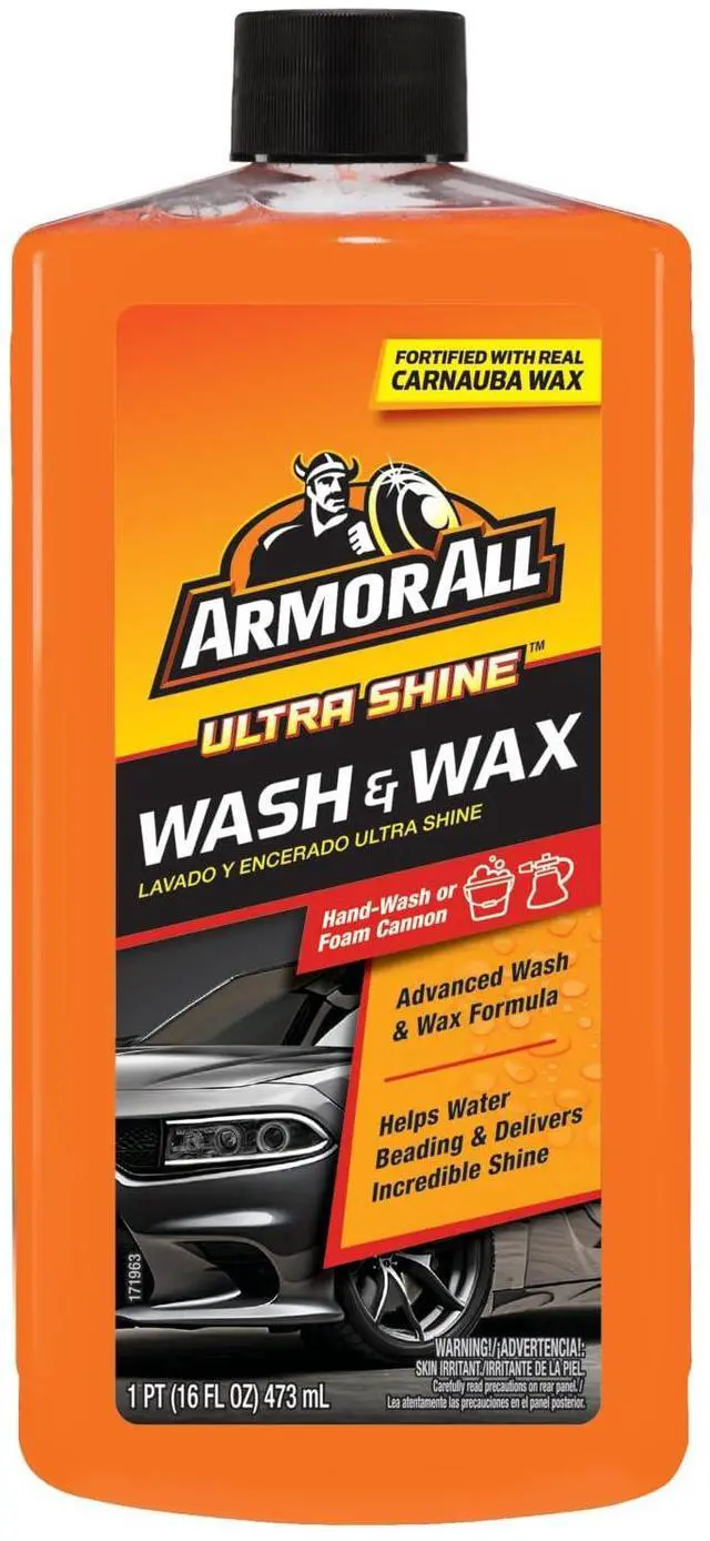 Main image of Armor All Ultra Shine Car Wash and Wax 16 Fl Oz, Car Wax and Cleaner for Cars, Trucks and Motorcycles