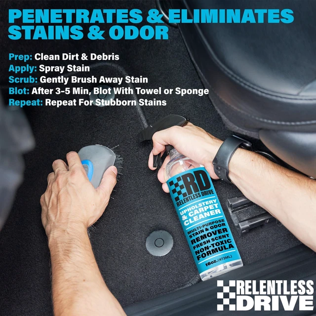 Alt view image 5 of 6 - Relentless Drive Car Carpet & Upholstery Cleaner Kit - Seat Cleaner