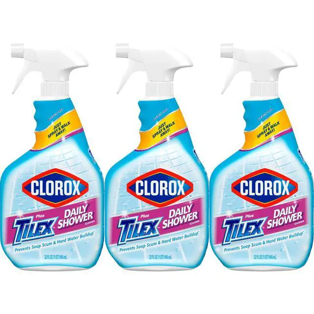Alt view image 6 of 6 - Clorox Plus Tilex Daily Shower Cleaner Spray, 3 Pack, 32 fl. oz.