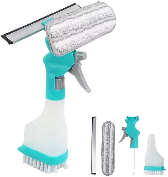 Main image of Professional 4-in-1 Window Cleaning Kit with Squeegee and Spray Bottle for Shower, Mirror, Glass, Car Windshield, Countertop - Easy Gadget Cleaner Tool