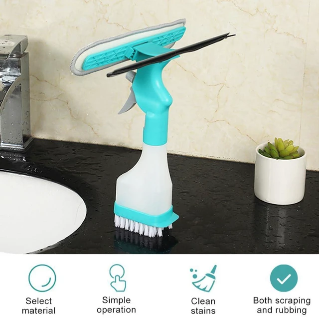 Alt view image 5 of 7 - Professional 4-in-1 Window Cleaning Kit with Squeegee and Spray Bottle for Shower, Mirror, Glass, Car Windshield, Countertop - Easy Gadget Cleaner Tool