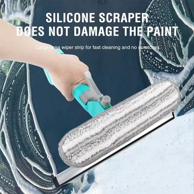 Alt view image 7 of 7 - Professional 4-in-1 Window Cleaning Kit with Squeegee and Spray Bottle for Shower, Mirror, Glass, Car Windshield, Countertop - Easy Gadget Cleaner Tool