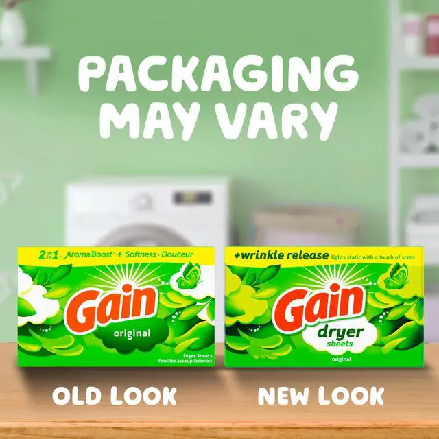 Alt view image 6 of 6 - Gain Dryer Sheets Plus Wrinkle Release, Original Scent, 120 Count, Laundry Sheets That Fight Static with a Touch of Scent