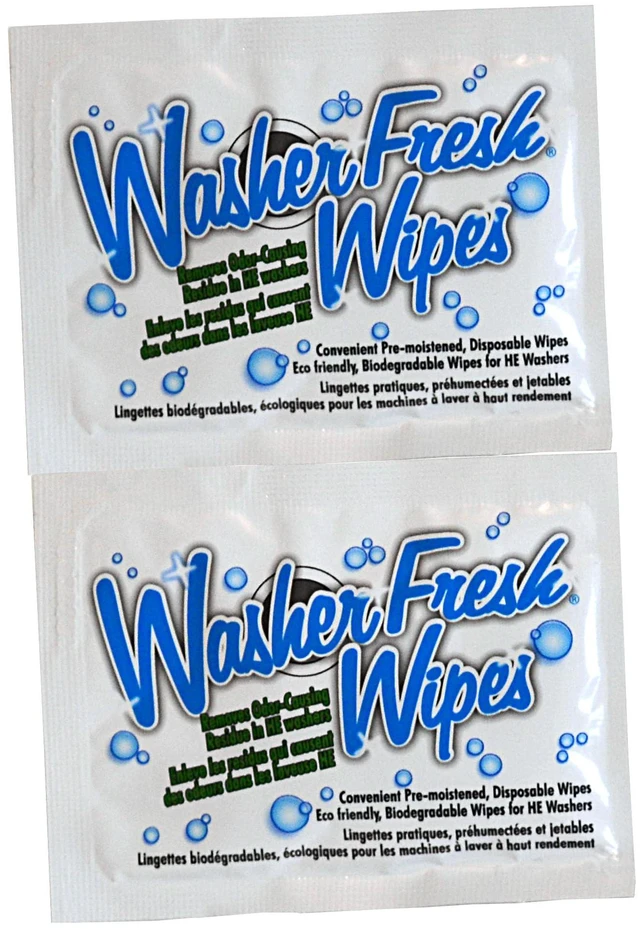 Alt view image 2 of 2 - Washing Machine Cleaner, 2 PowerPac Dissolving Pouches and Cleaning Wipes (4-Pack), Cleans Front Load and Top Load Normal or High Efficiency Washers