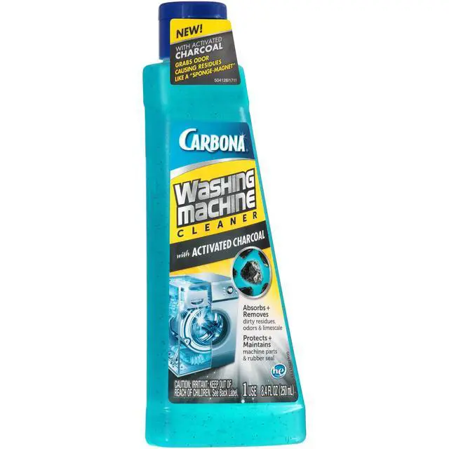Alt view image 4 of 6 - Carbona Washing Machine Cleaner with Activated Charcoal, 8.4 FL Oz, 1 Pack, Removes Odor-Causing Residues, Works in Standard & High Efficiency Washing Machines