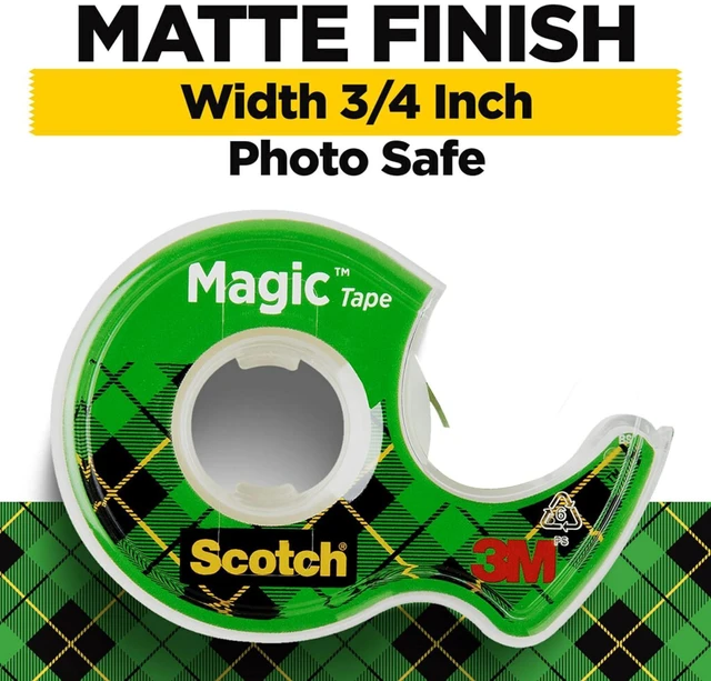 Alt view image 2 of 6 - Scotch Magic Tape, Clear, 3 Dispensered Rolls, 3/4 x 300 Inches
