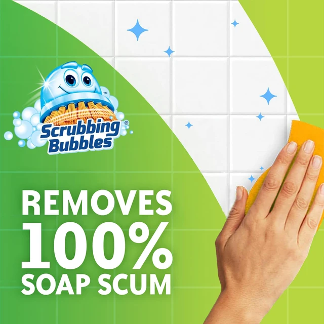 Alt view image 5 of 6 - Scrubbing Bubbles Mega Bathroom and Shower Foamer Aerosol (Rainshower Scent, 20oz, Pack of 2)