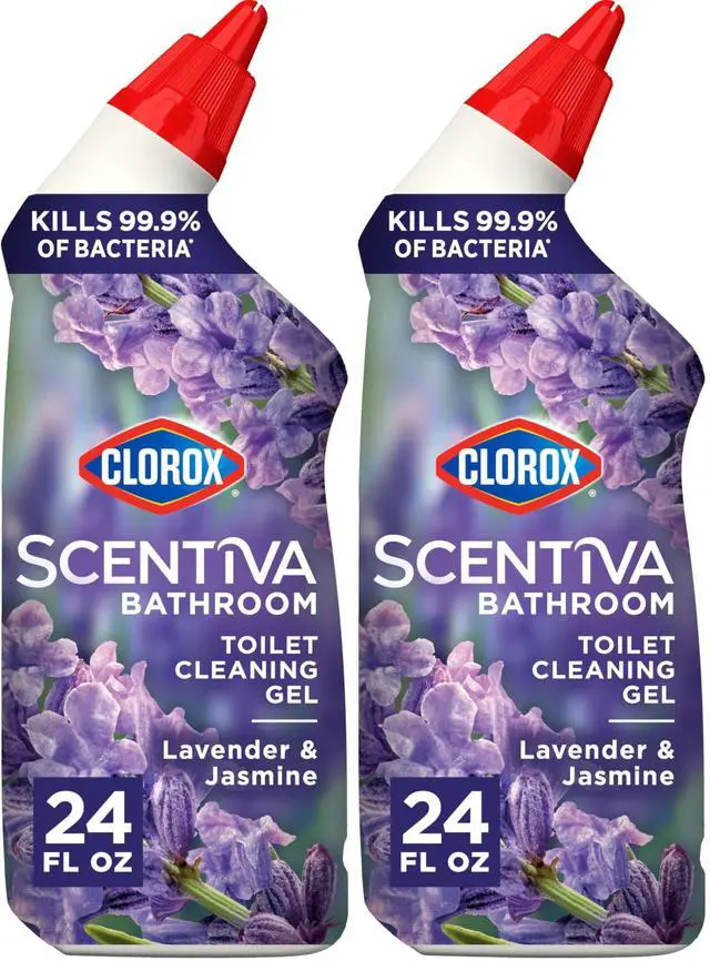 Main image of Clorox Scentiva Bathroom Toilet Cleaning Gel, Lavender and Jasmine, 24 Fluid Ounces, Pack of 2