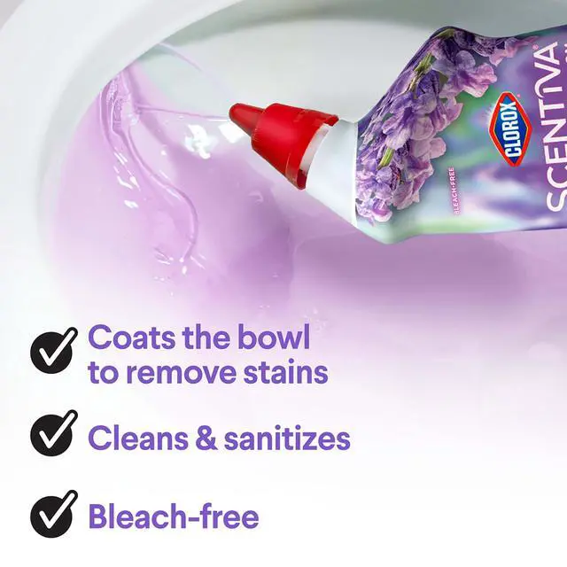 Alt view image 2 of 5 - Clorox Scentiva Bathroom Toilet Cleaning Gel, Lavender and Jasmine, 24 Fluid Ounces, Pack of 2
