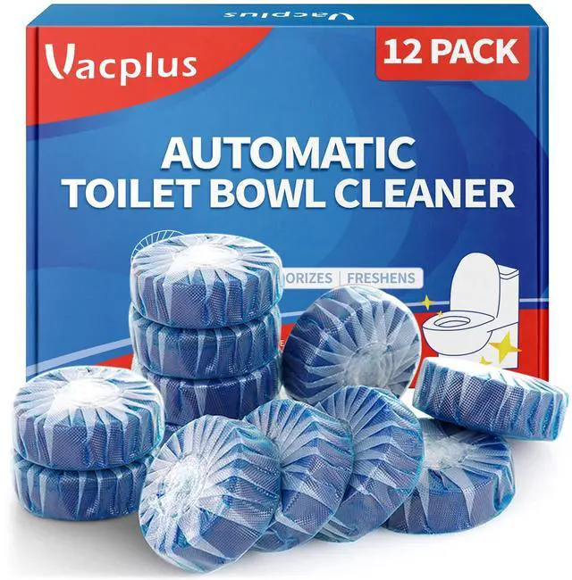 Main image of Vacplus 12-Pack Toilet Bowl Cleaner Tablets, Auto Cleaning, Long-Lasting