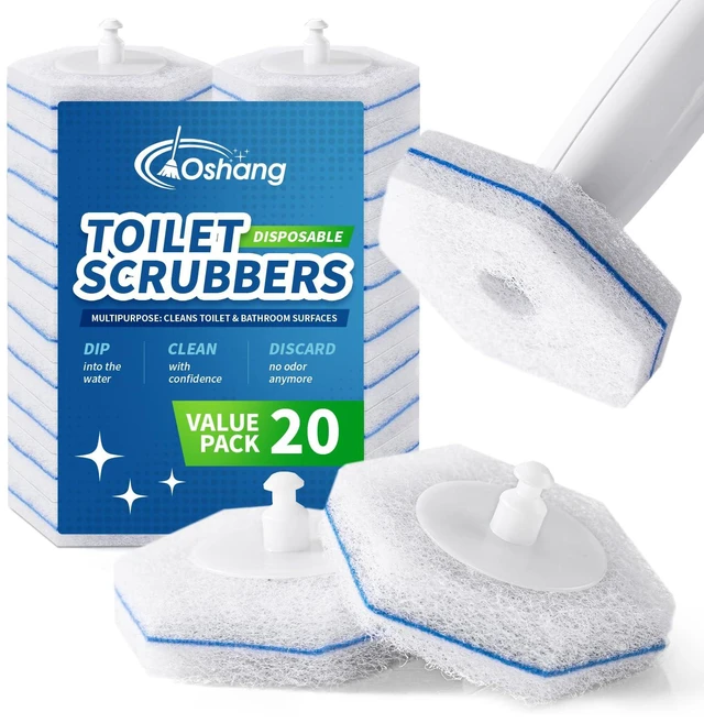 Main image of Disposable Toilet Brush Head Refills (20 Count) Compatible with Clorox Toilet Wand, Wand Not Included