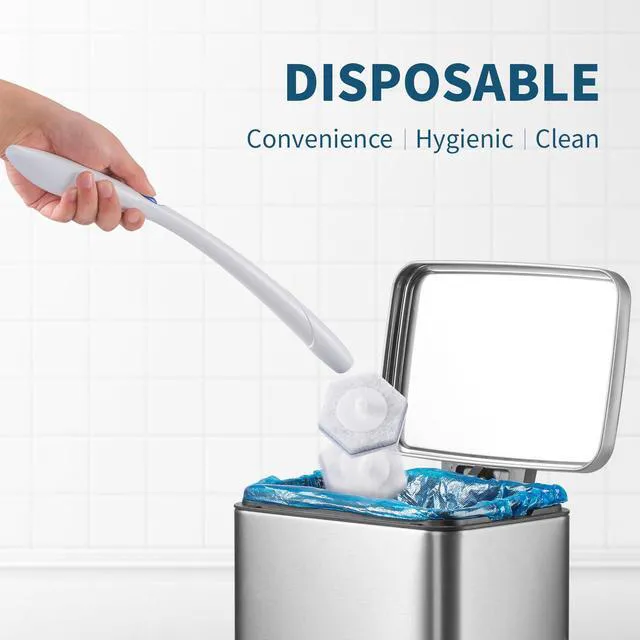 Alt view image 4 of 6 - Disposable Toilet Brush Head Refills (20 Count) Compatible with Clorox Toilet Wand, Wand Not Included