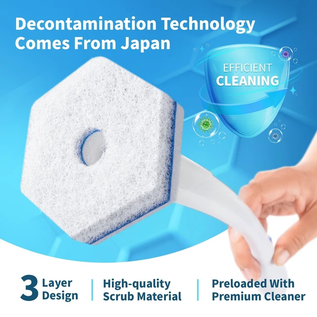 Alt view image 5 of 6 - Disposable Toilet Brush Head Refills (20 Count) Compatible with Clorox Toilet Wand, Wand Not Included