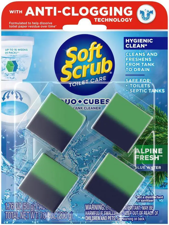 Main image of Soft Scrub Duo-Cubes In-Tank Toilet Cleaner, Alpine Fresh, 4Count