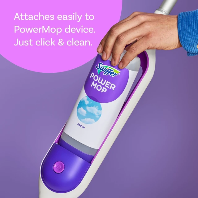 Alt view image 5 of 6 - Swiffer PowerMop Liquid Floor Cleaner Refills, Fresh Scent, 2 Count Mopping Fluid Replacement Bottle, Solution for Power Mop, Spray Mops Cleaning Juice, No Bucket Needed