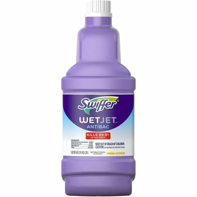 Alt view image 2 of 7 - Swiffer WetJet Antibacterial Solution Refill, All Purpose Multi Surface Floor Cleaning Solution, Fresh Citrus Scent, 1.25 Liters for Floor Mopping and Cleaning