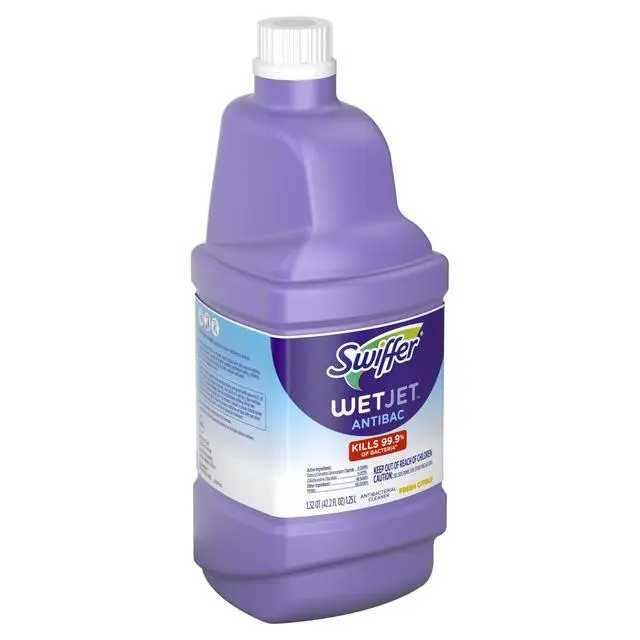 Alt view image 3 of 7 - Swiffer WetJet Antibacterial Solution Refill, All Purpose Multi Surface Floor Cleaning Solution, Fresh Citrus Scent, 1.25 Liters for Floor Mopping and Cleaning